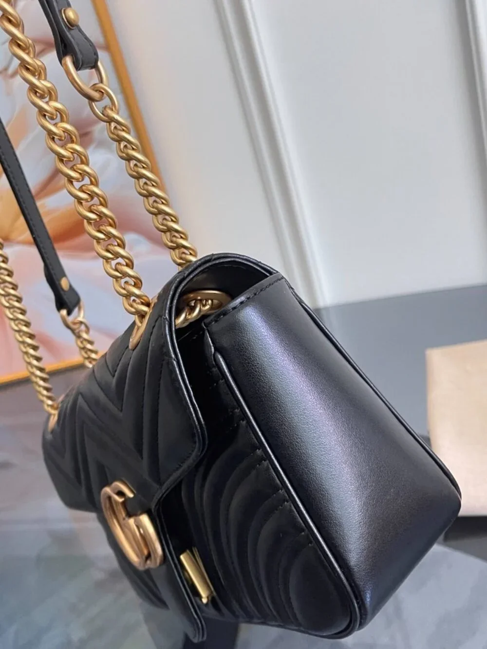 Gucci GG Marmont Small Shoulder Bag Black